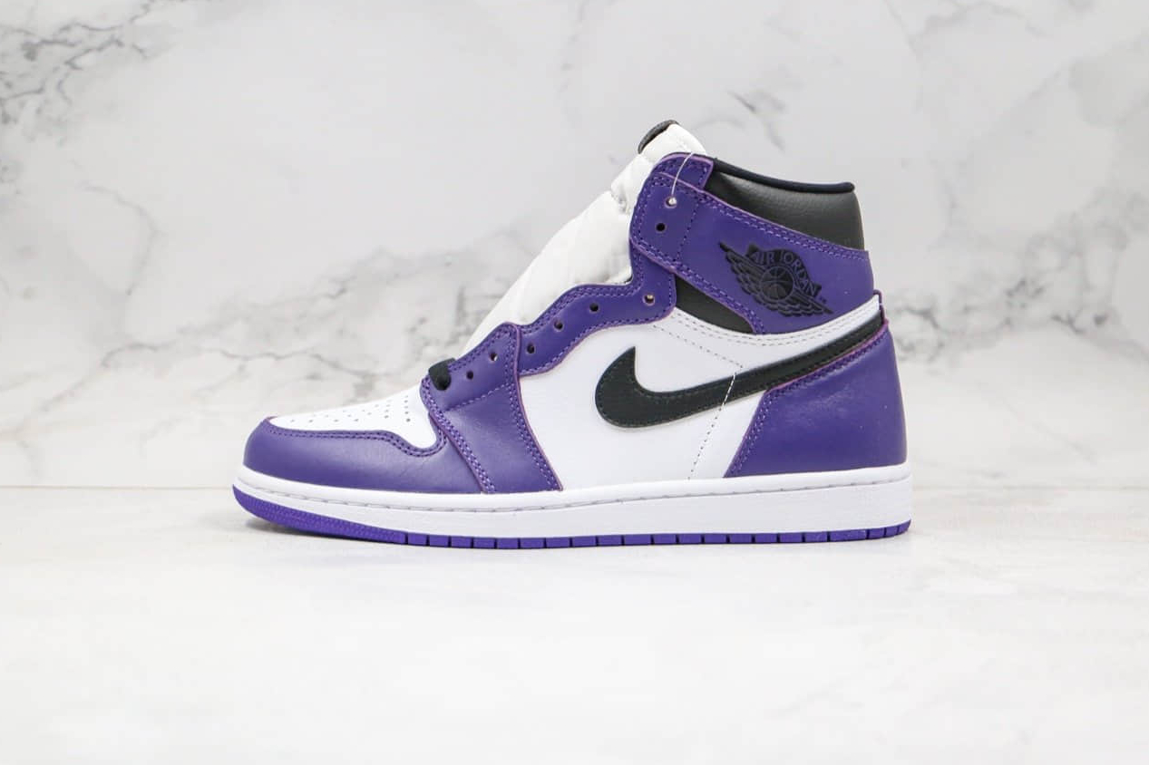 Air Jordan 1 Retro High OG 'Court Purple 2.0' 555088-500 - Authentic Sneaker with Iconic Style