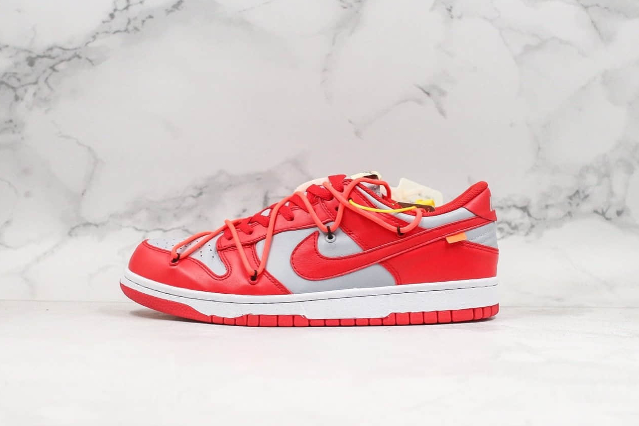 Nike OFF-WHITE x Dunk Low 'University Red' CT0856-600 - Exclusive Collaboration with Bold Red Accents
