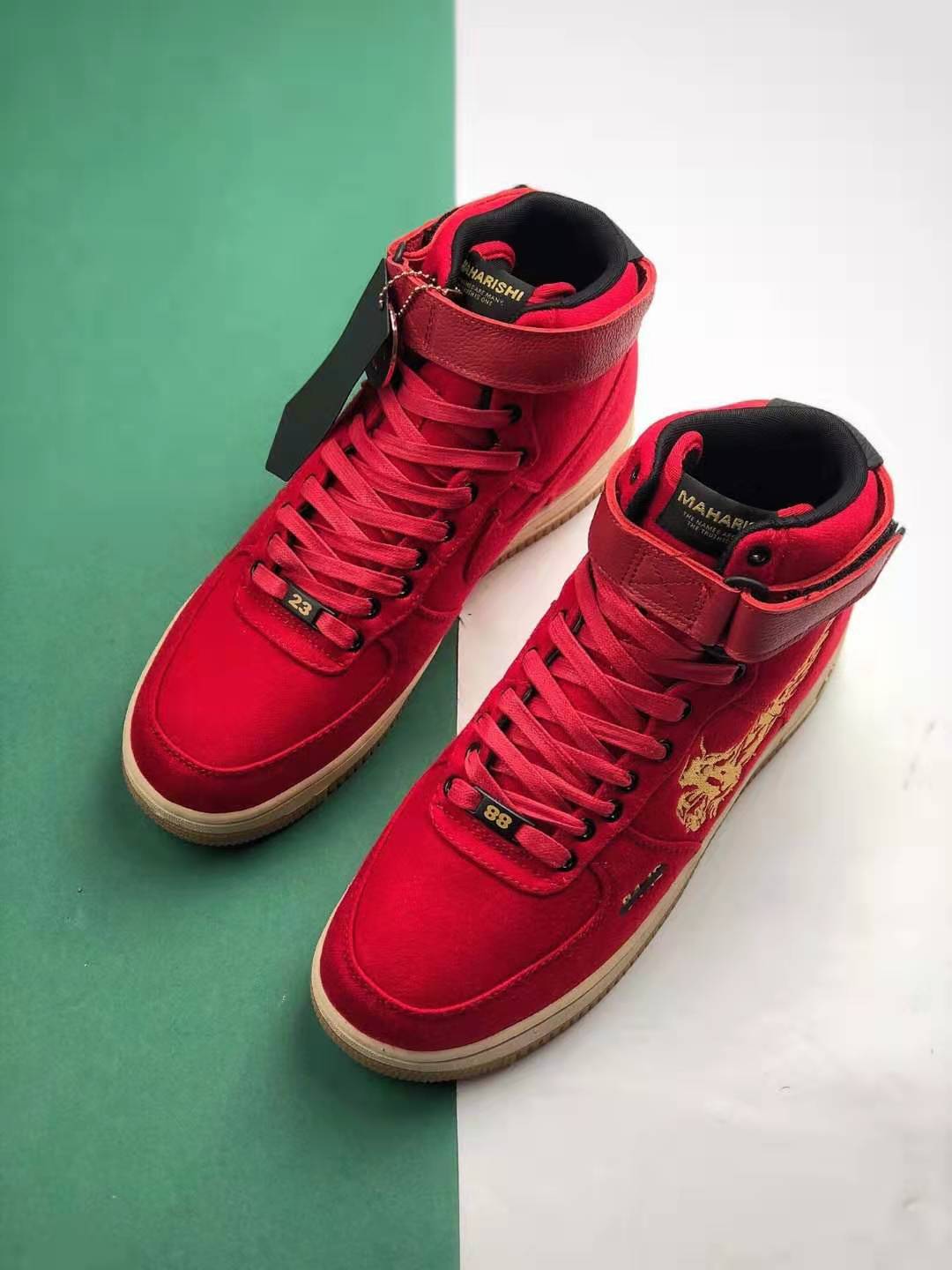 Nike Air Force 1 High Maharishi Red CI3900-992 - Stylish and Bold Sneakers