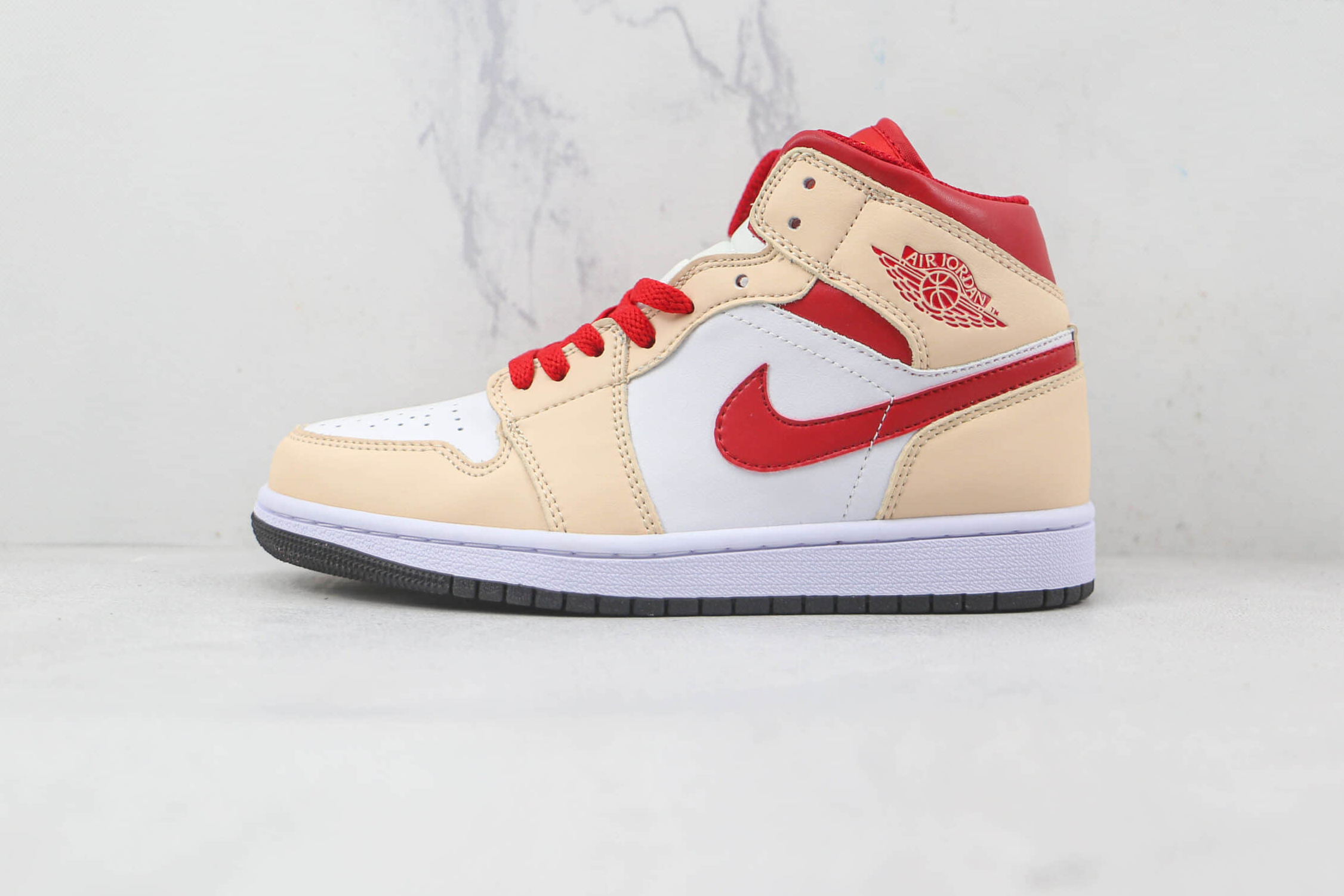 Air Jordan 1 Mid 'Light Curry Cardinal Red' 554725-201 - Premium Sneakers for Style and Performance