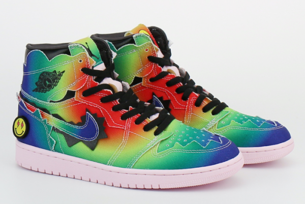 J Balvin x Air Jordan 1 High OG Multi-Color/Black-Pink Foam - Limited Edition Collaboration!
