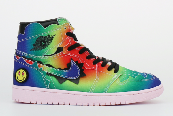 J Balvin x Air Jordan 1 High OG Multi-Color/Black-Pink Foam - Limited Edition Collaboration!