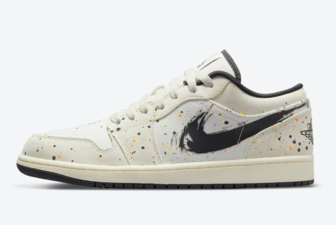 Air Jordan 1 Low 'Paint Splatter' DM3528-100 - Stylish and Artistic Sneakers