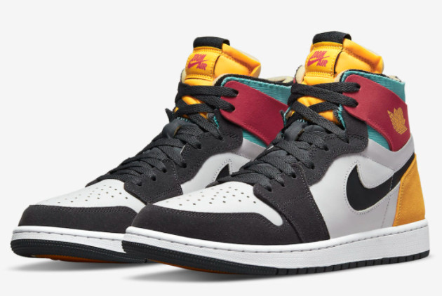 Air Jordan 1 Zoom CMFT 'Multi-Color' Anthracite/Gold-Teal-Rush Pink CT0978-016