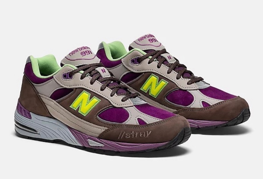 New Balance Stray Rats x 991 Made in England 'Purple Green' W991SRG | Limited Edition Sneakers