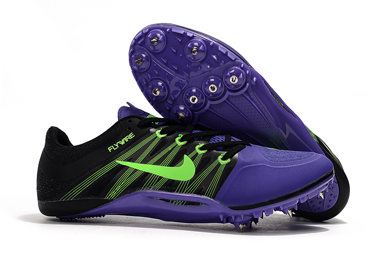 Nike Zoom Ja Fly 2 Black Green Purple 705373-035 - Lightweight Track Spikes for Speed and Power