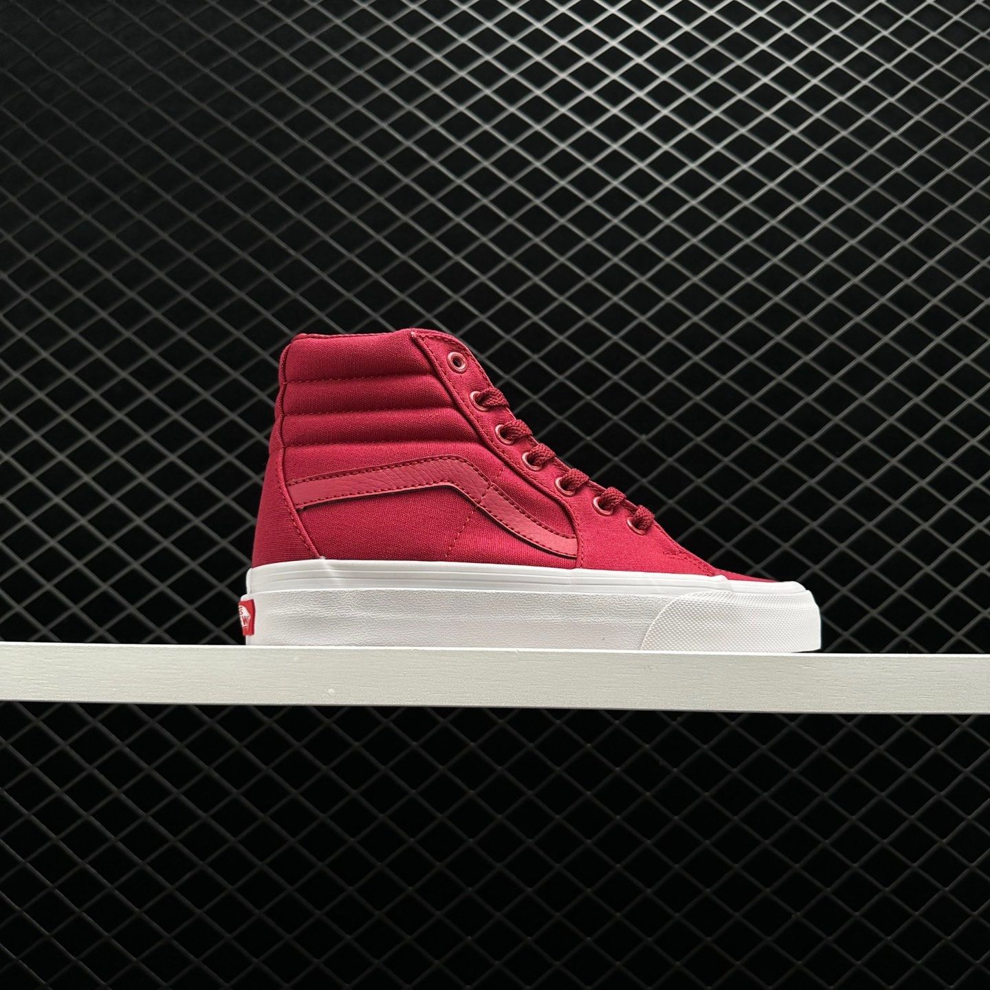Vans SK8 Hi Mono Canvas Chili Pepper - Bold Red High-Top Sneakers