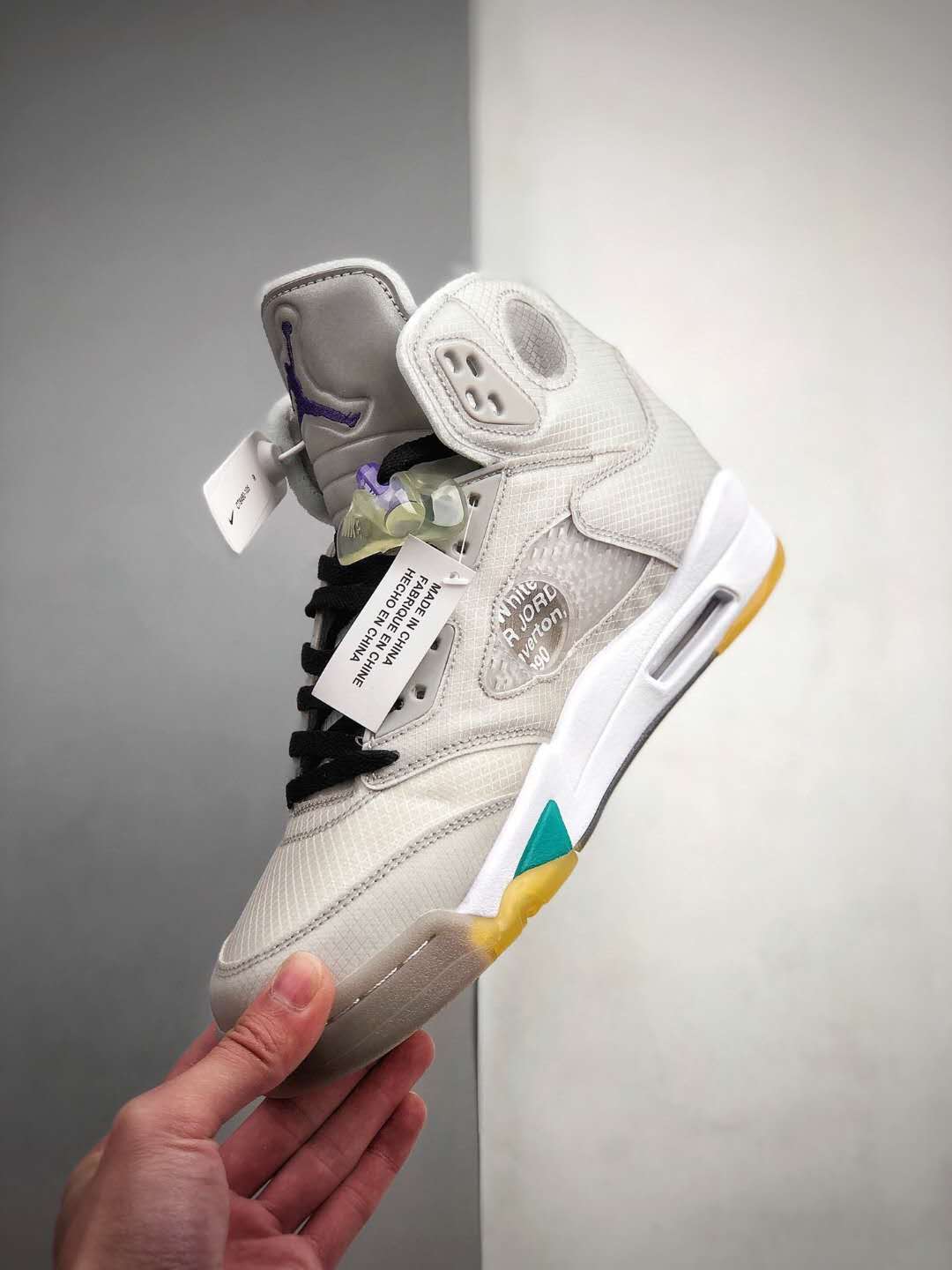OFF WHITE x Air Jordan 5 Grey Green White CT8480 105 - Limited Edition Collaboration