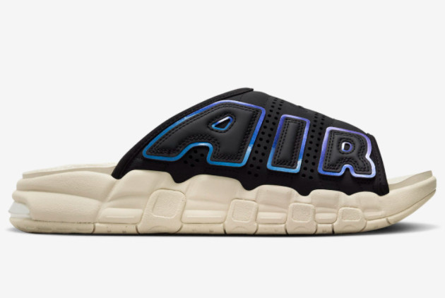 Nike Air More Uptempo Slide Black/Multi-Color Sanddrift Clear FB7799-001 | Stylish and Comfy Slides for Men