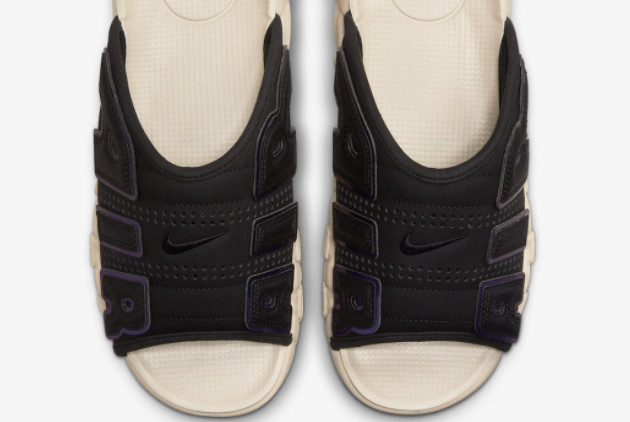 Nike Air More Uptempo Slide Black/Multi-Color Sanddrift Clear FB7799-001 | Stylish and Comfy Slides for Men
