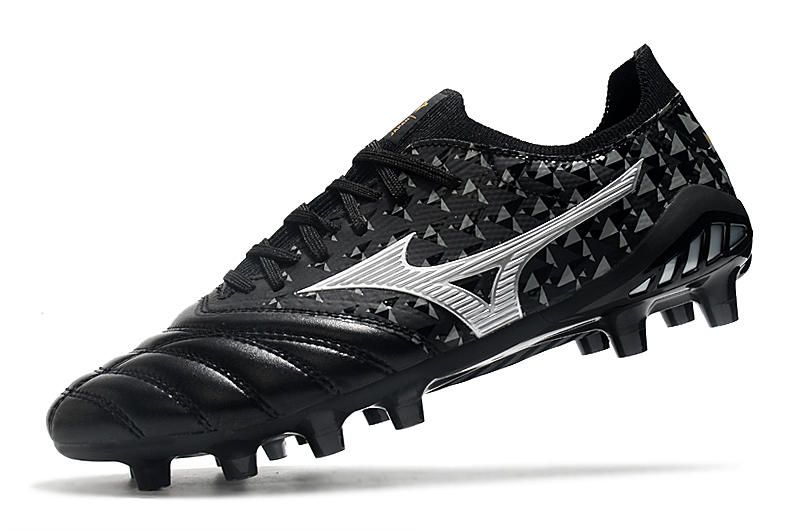 Mizuno Morelia Neo lll Elite FG Origami - Black Galaxy Silver | Lightweight Performance Football Boots