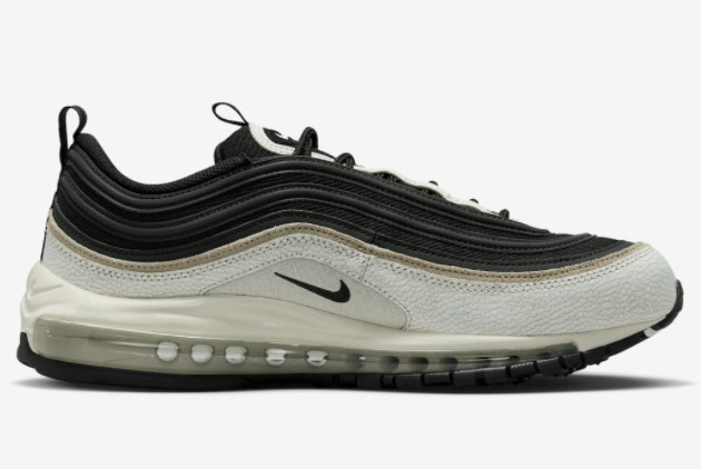 Nike Air Max 97 Tumbled Leather Mudguards Black Sail DV7421-002 - Stylish and High Performance Footwear