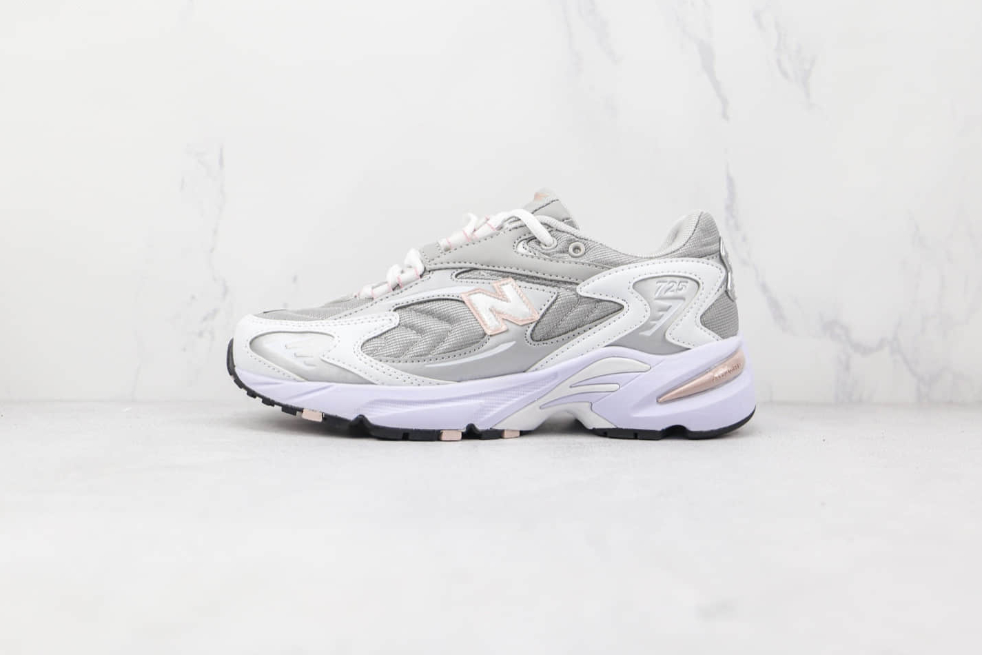 New Balance 725 Low Cut Silver Pink Shoes - Trendy and Comfortable