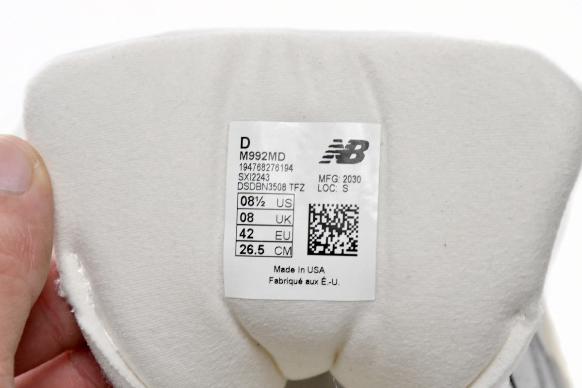 New Balance 992 White Silver Nimbus Cloud | M992MD New Balance 992 White Silver Nimbus Cloud | M992MD