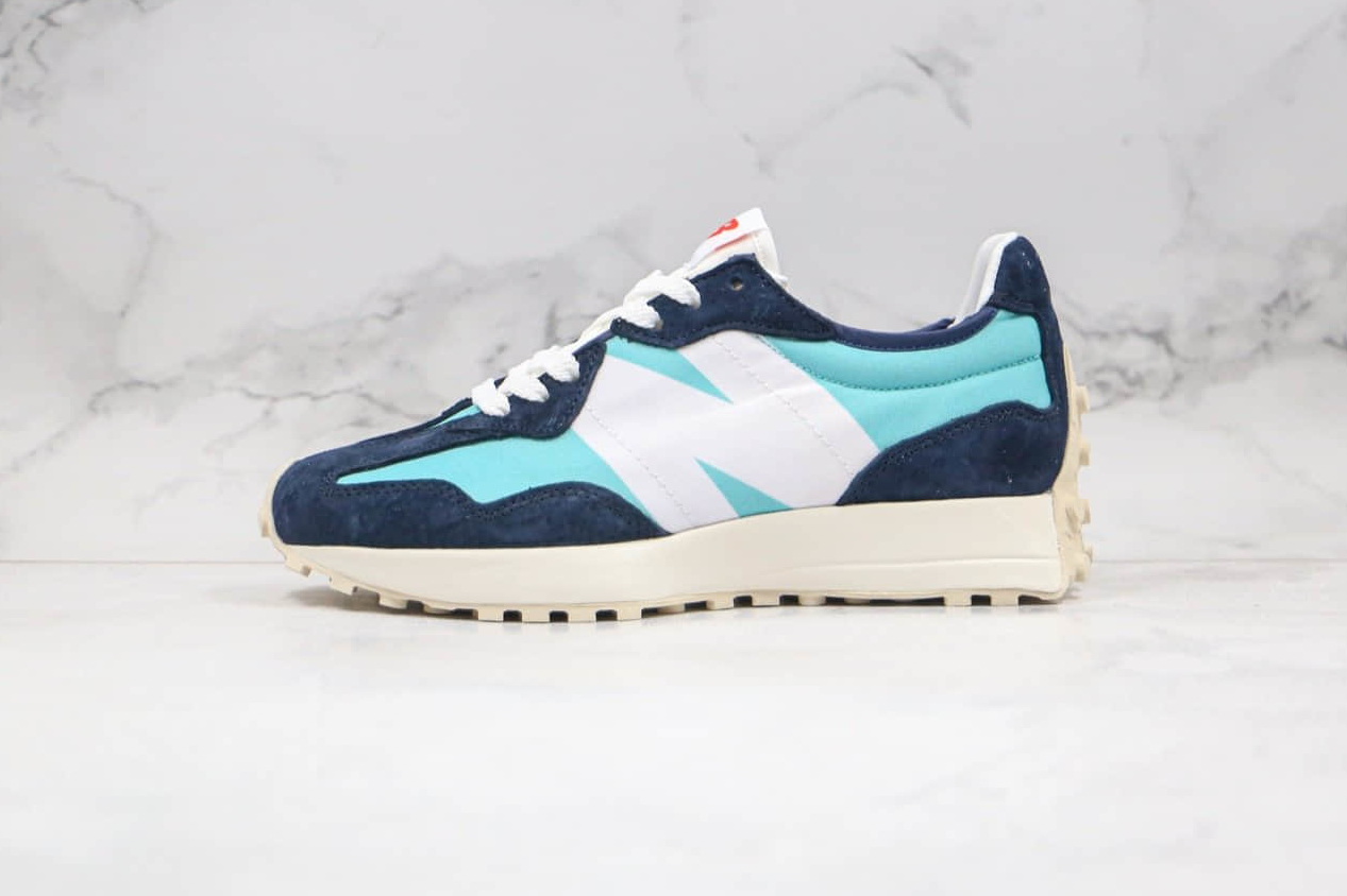 New Balance 327 Wax Blue Sneakers: Stylish & Comfortable