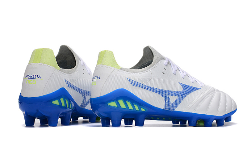 Mizuno Morelia Neo III FG Football Boots - White/Blue - P1GA229027