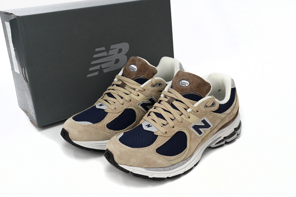 New Balance 2002R Beige Navy Blue ML2002R5 Sneakers