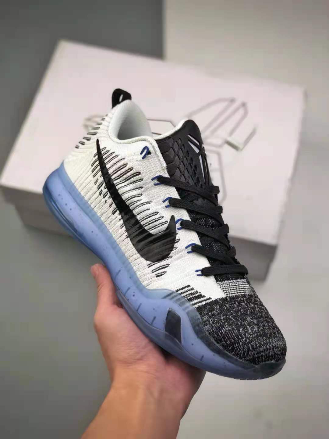 Kobe 10 Elite Low Prm Htm Shark Jaw White Black 805937-101