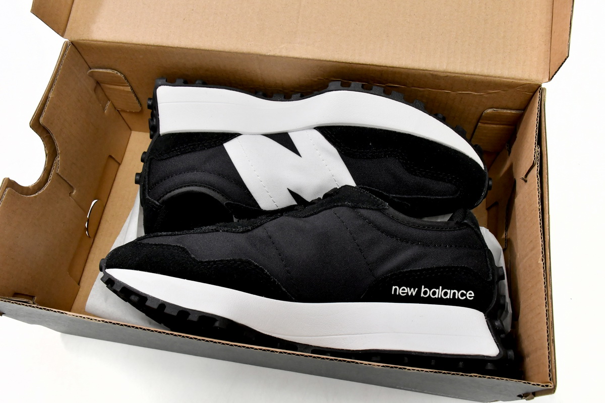 New Balance 327 Black White Sneakers - MS327CPG - Shop Now!