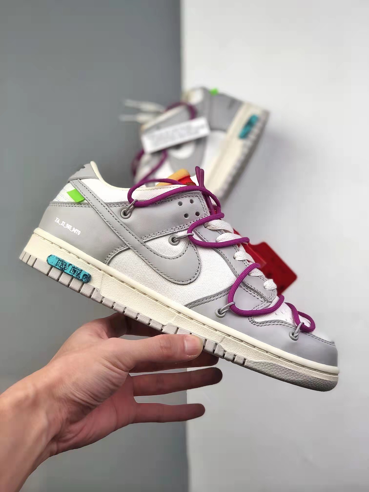 Nike Off-White x Dunk Low Lot 45 of 50 DM1602-101 Shoes